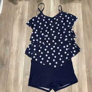 2 piece Large Navy Swimsuit